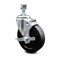 Service Caster 5 Inch Soft Rubber Wheel Swivel 1/2 Inch Threaded Stem Caster with Brake SCC SCC-TS20S514-SRS-TLB-121315 - alternate 1